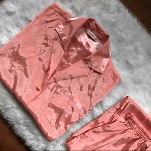 Victoria's Secret pink silk pj set